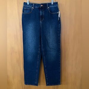 Talbots HIGH WAIST RELAXED JEANS, Huron Wash, 6, NWT